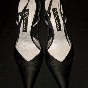 Black evening heels  9 1/2 Nina